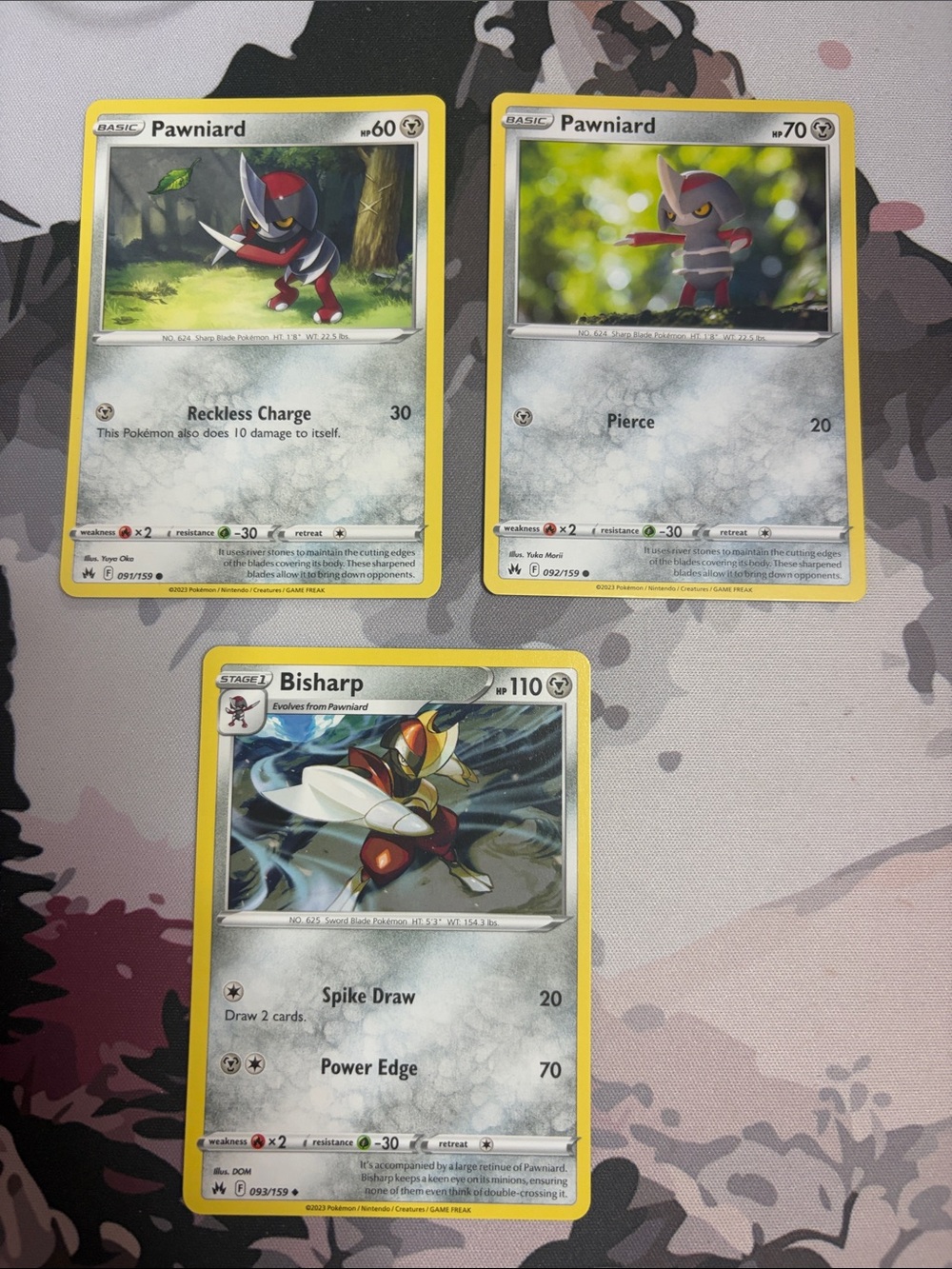 Pawniard & Bisharp Evolution Lot | 3 Pokémon Cards | ✨5/$25✨
